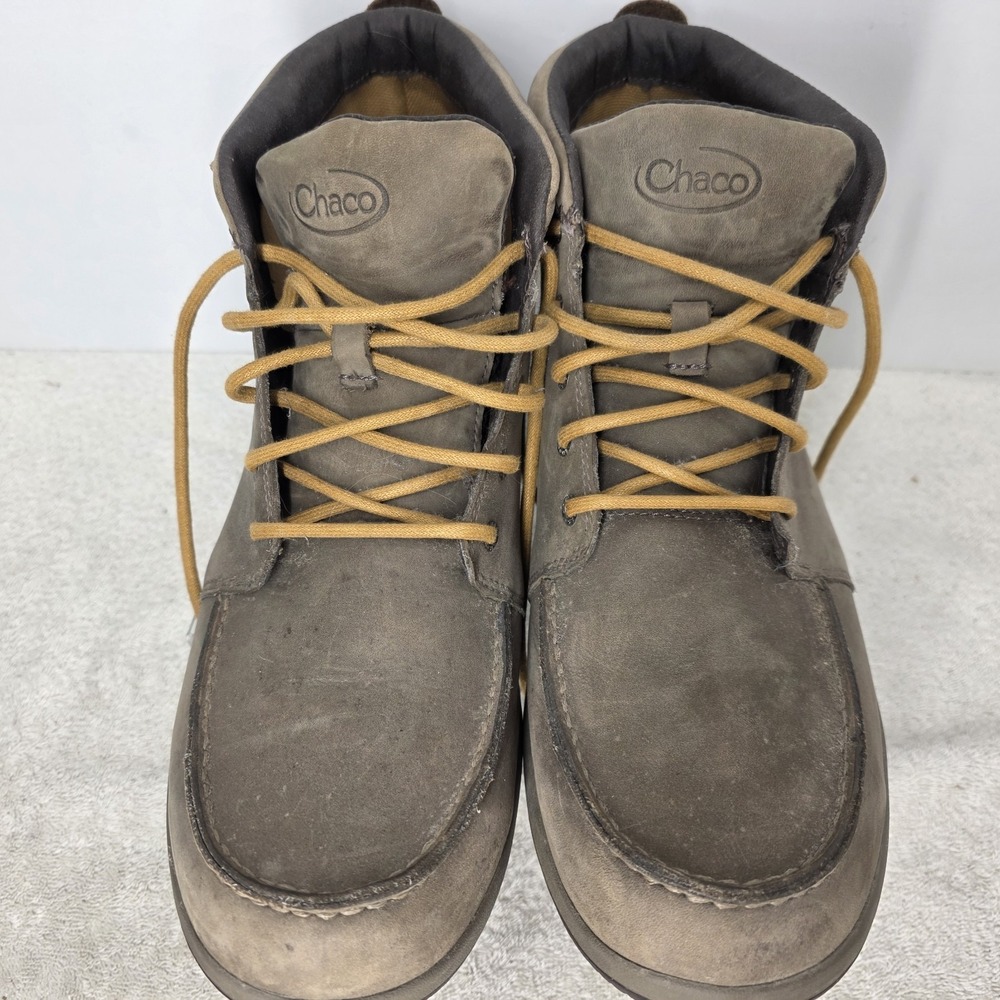Chaco Brio Moc Toe Men's Size 11.5 Casual Lace-Up Leather Boots Brown J150179 - Picture 4 of 16